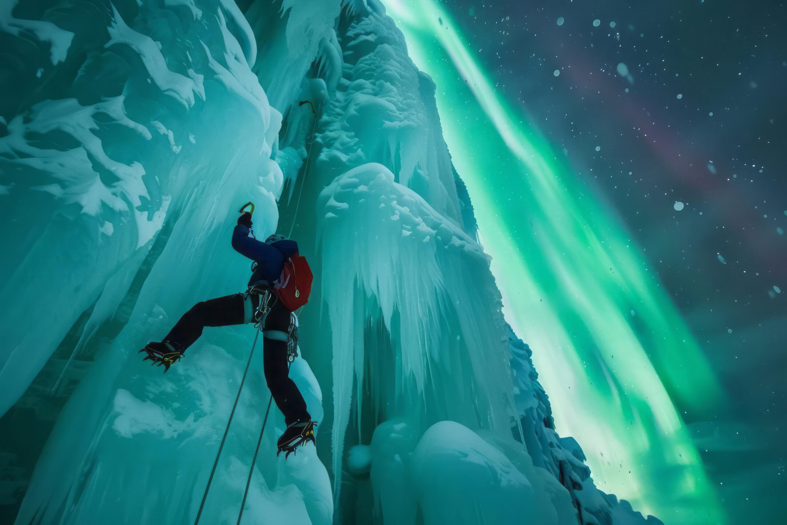 Juho Knuuttila, il campione di scalata su ghiaccio, inaugura la nuova via ‘Et flygende besøk’ in Norvegia