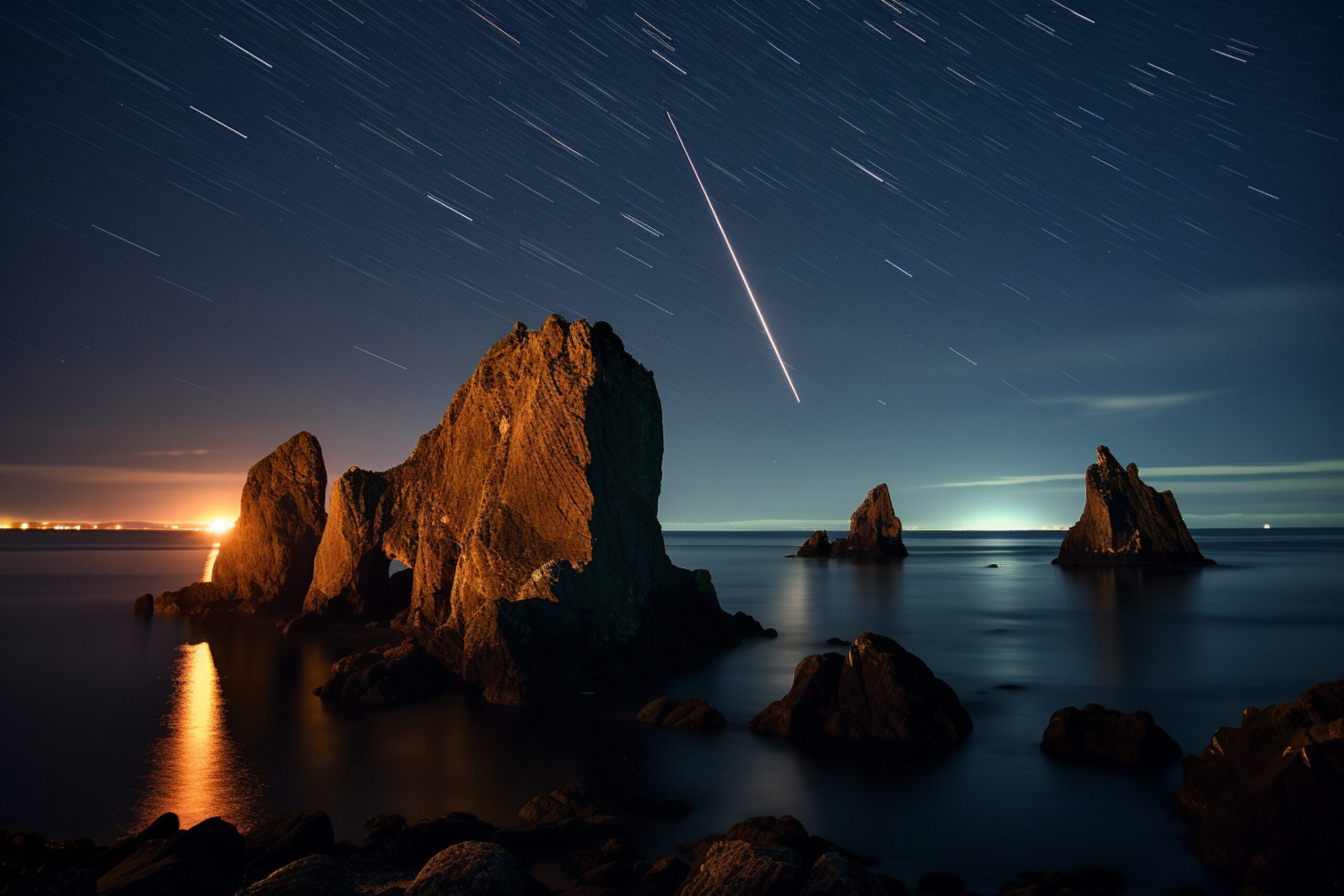 Una meteora illumina il golfo di Napoli