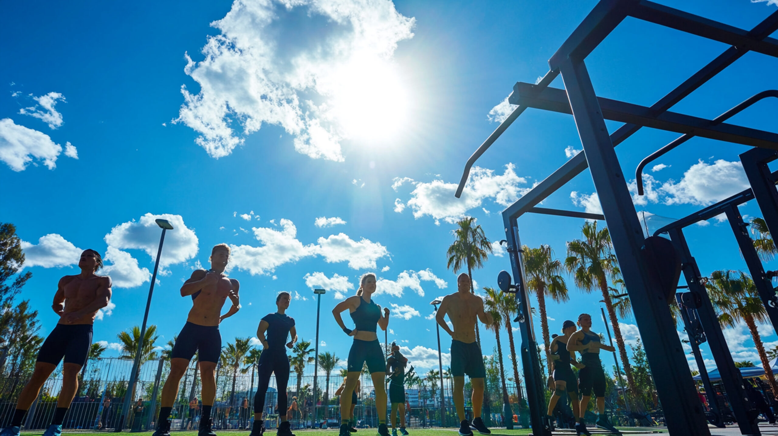 Progetto solare al parco di Fort Lauderdale mantiene freschi i giocatori di basket