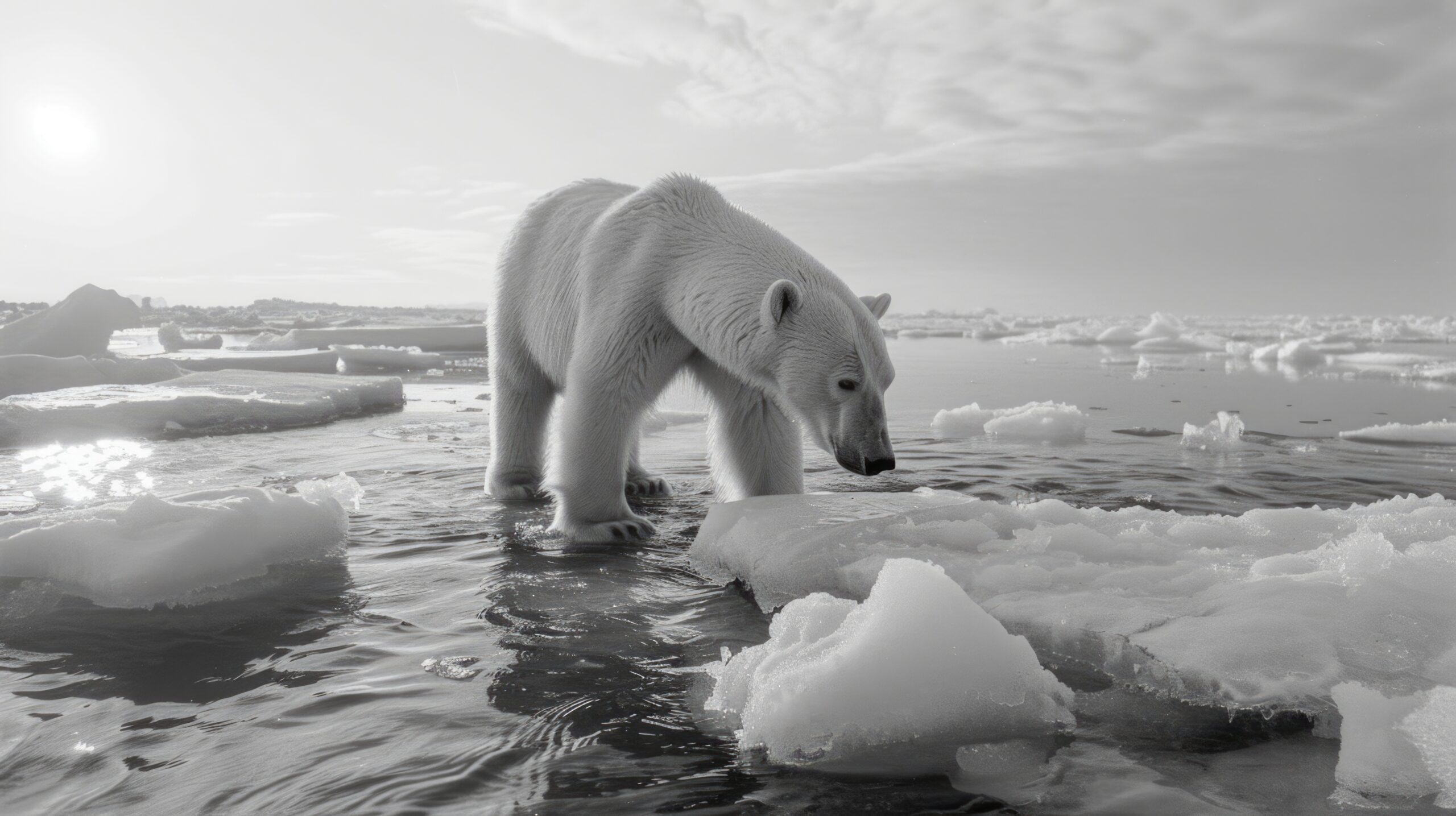 Immagine tragica di orso polare che mangia plastica finalista fotografo oceanico 2024