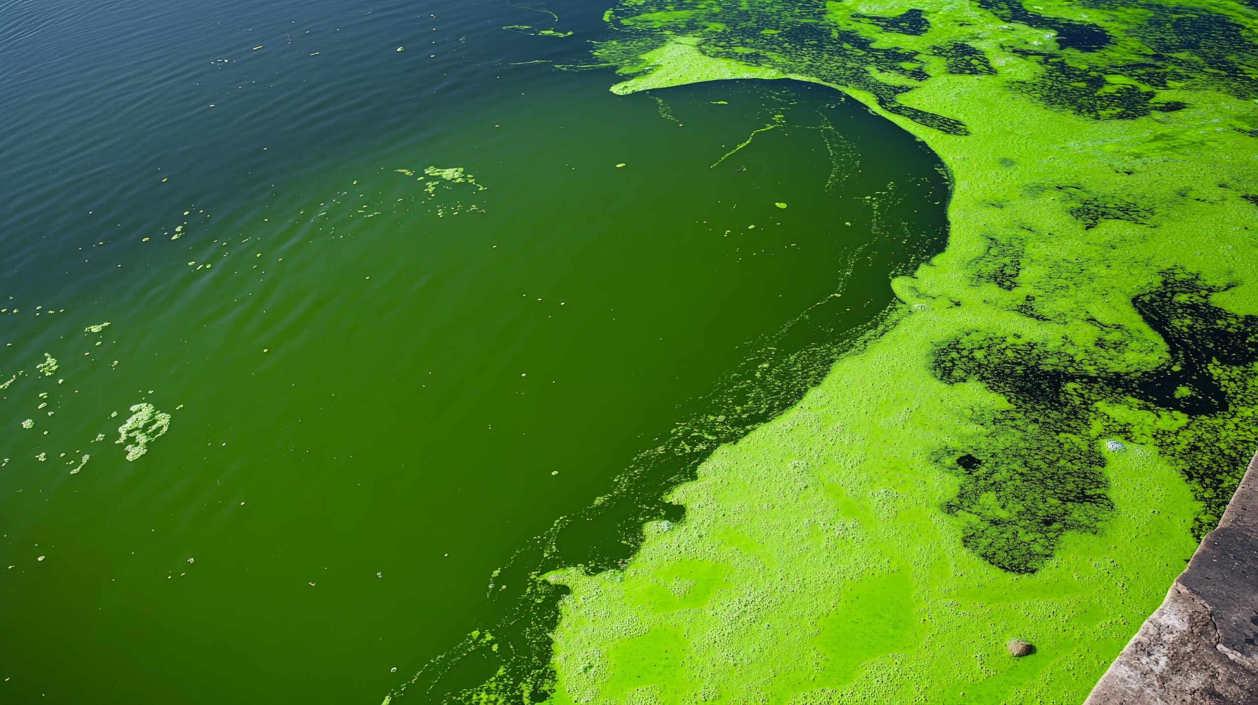 Grande lago in Nord America diventa verde vivace a causa dell’invasione di alghe tossiche